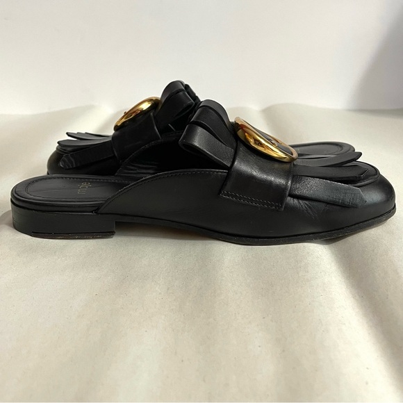 MAJE Women’s Black Leather Mules - Picture 7 of 11